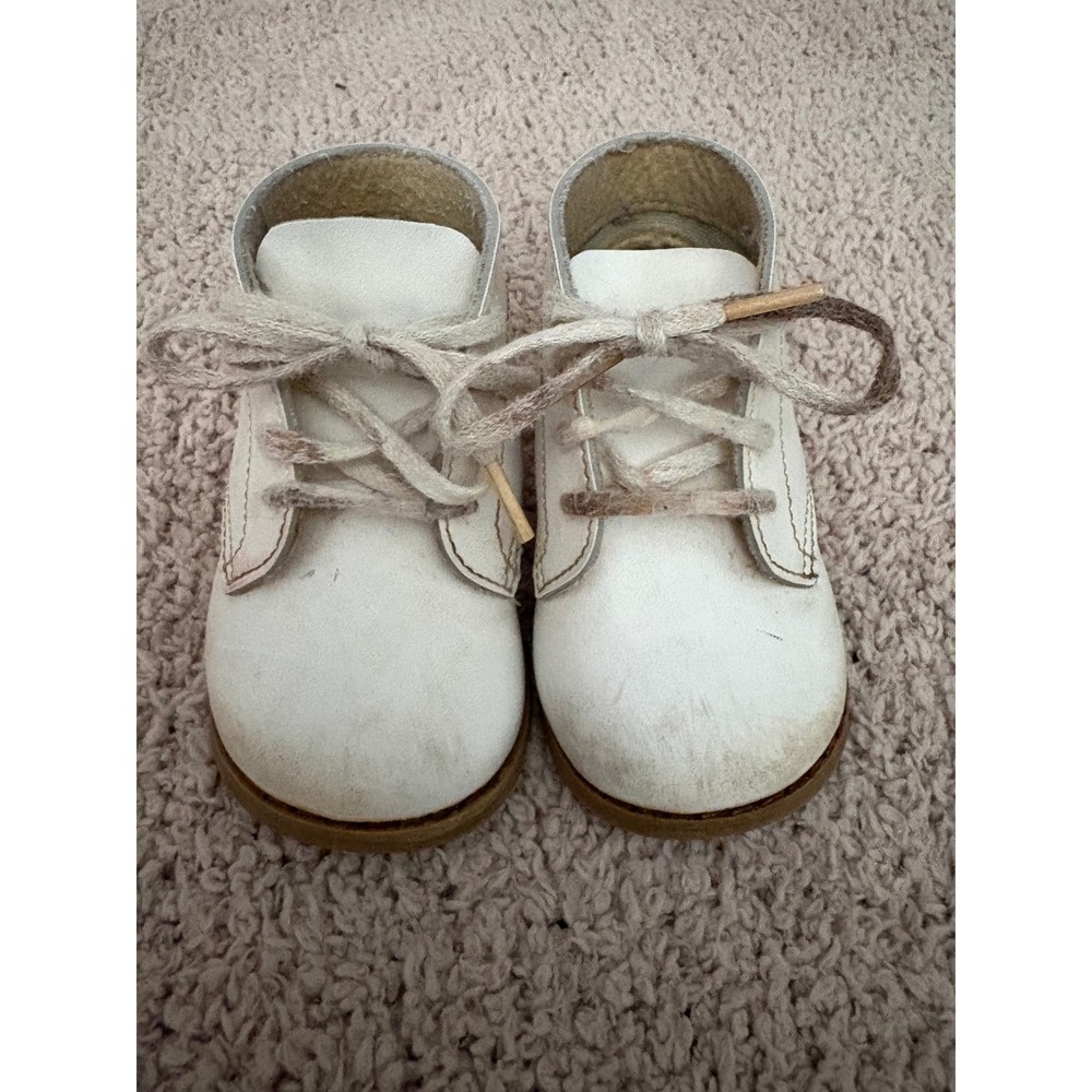 Superoos Toddler White High Top Lace Up Walking Shoes Boots Size 4W 2609 970